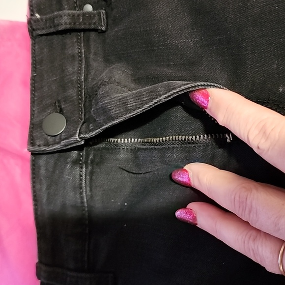 WONDER NATION  WOMEN'S  BLACK  DENIM SKIRT  XXL ( 18 ) . - Picture 2 of 9